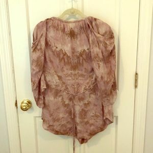 Pink and white romper